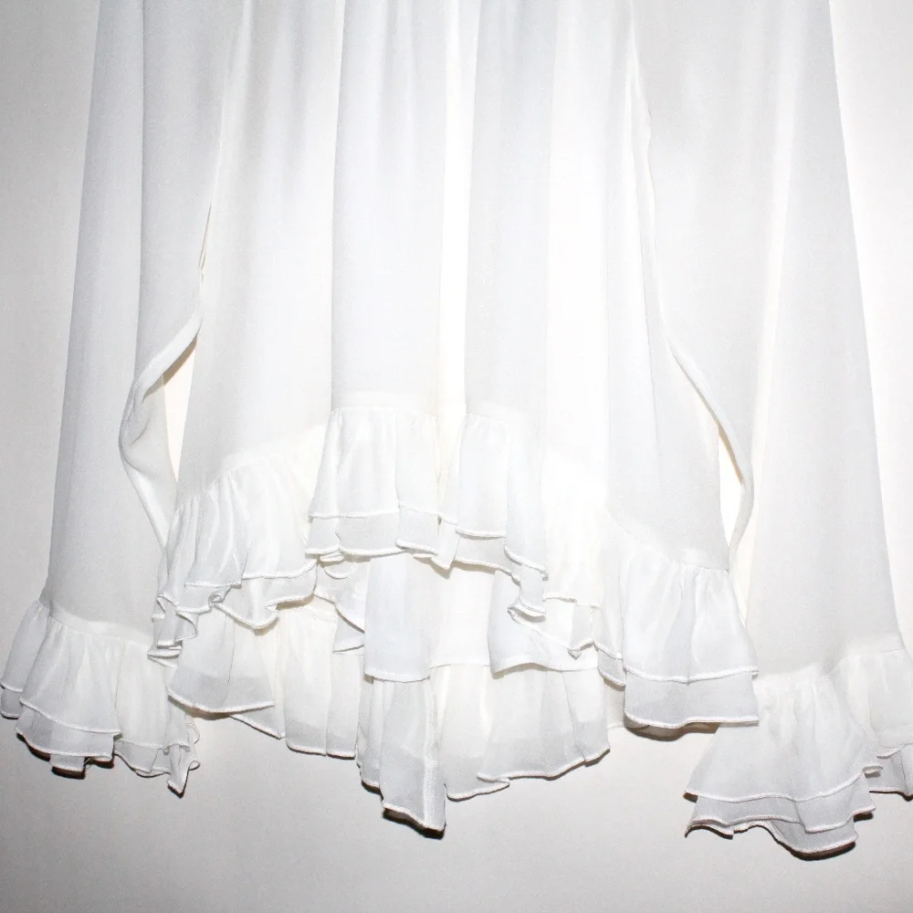 J. Crew Collection Ruffle Top in Viscose Chiffon